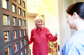 Caregiver Visiting Senior